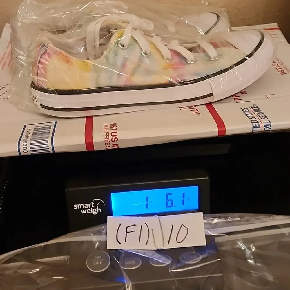 CONVERSE Chuck Taylor All Star 365582F Tie Dye Lo Top Sneakers Youth 3 Girls
